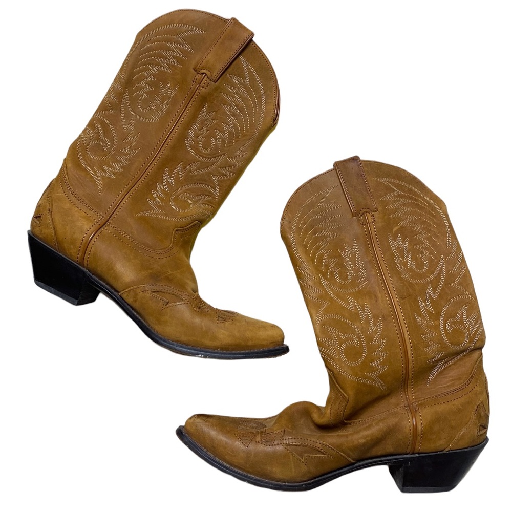 Durango RD5302 Brown Velvety Suede Wingtip Cowboy Western Boots Size 8.5